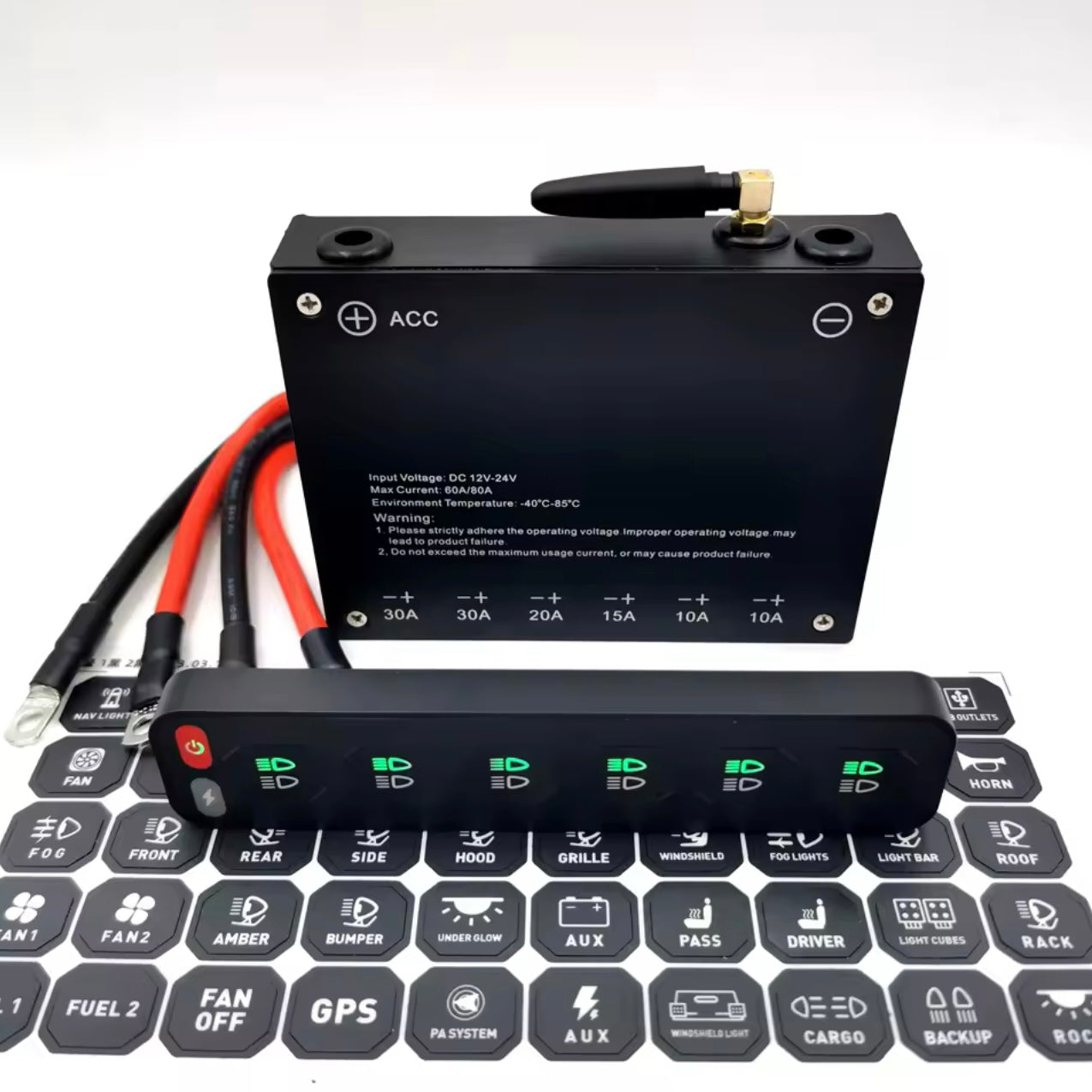 Control panel 6 gang wireless