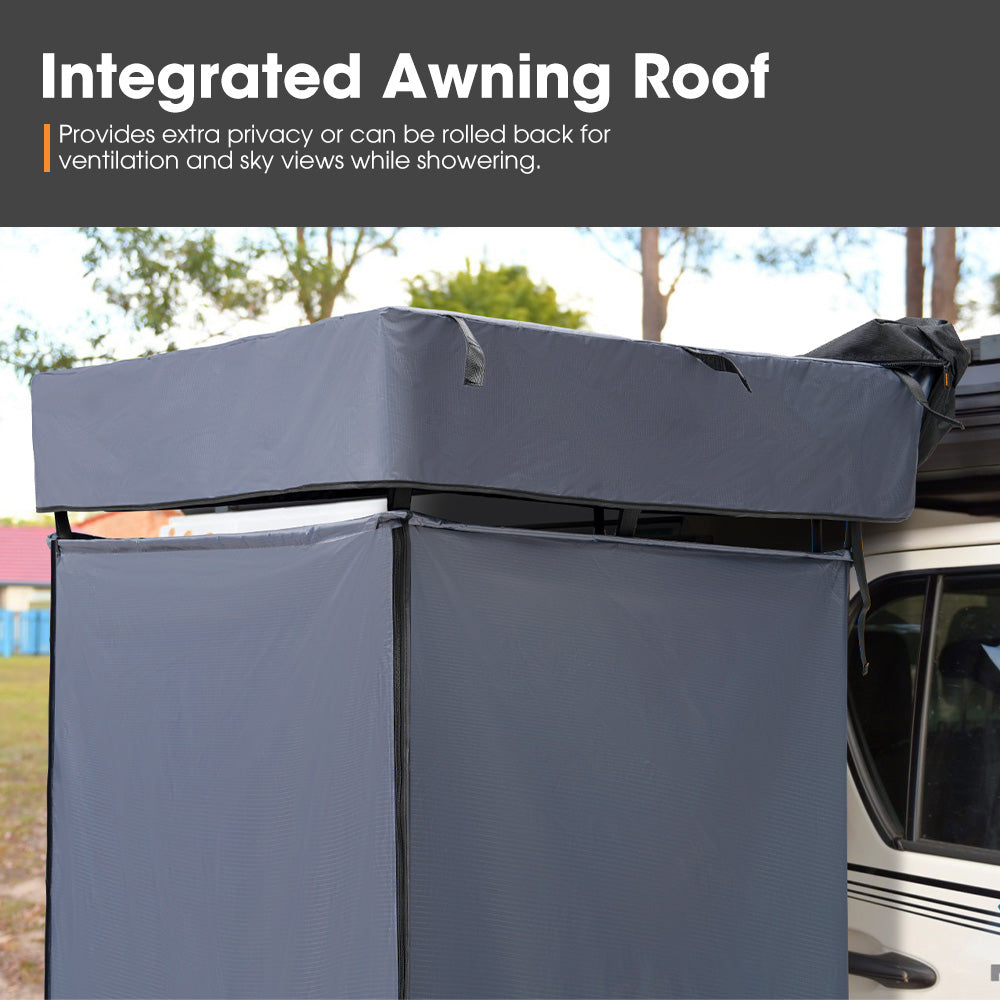 SAN HIMA Camping Shower Tent Ensuite Change Room Awning Fold-Out Instant