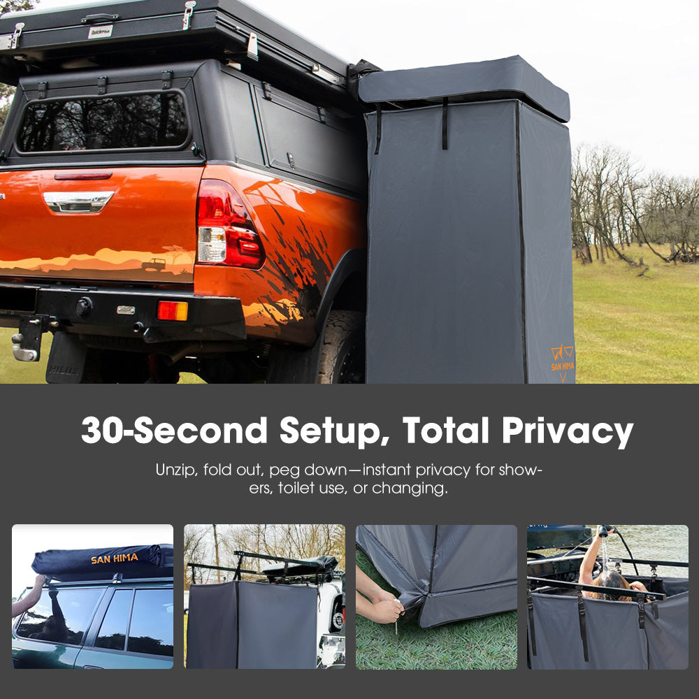 SAN HIMA Camping Shower Tent Ensuite Change Room Awning Fold-Out Instant
