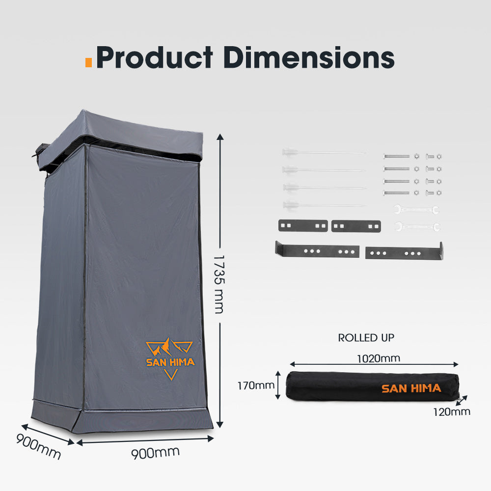 SAN HIMA Camping Shower Tent Ensuite Change Room Awning Fold-Out Instant