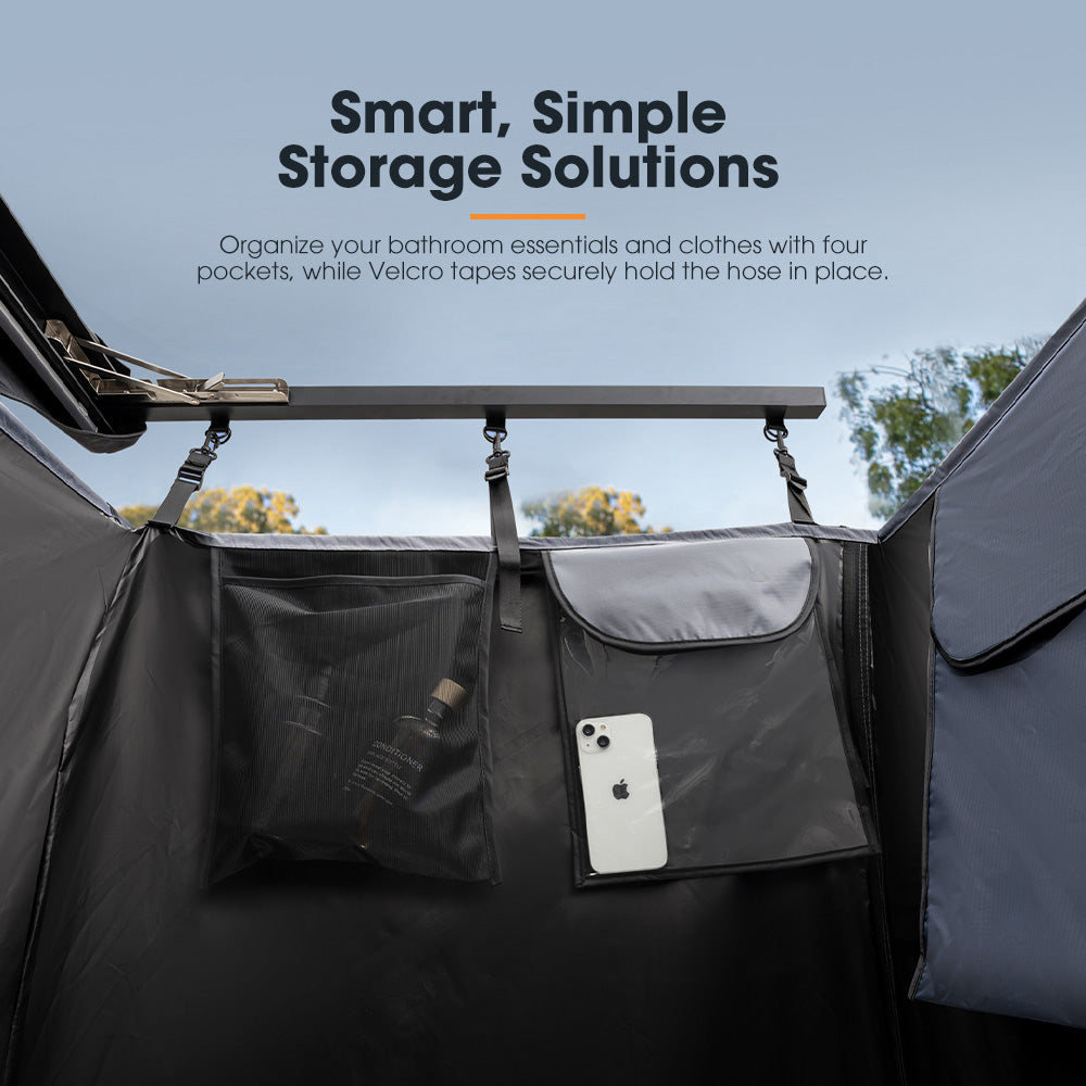 SAN HIMA Camping Shower Tent Ensuite Change Room Awning Fold-Out Instant