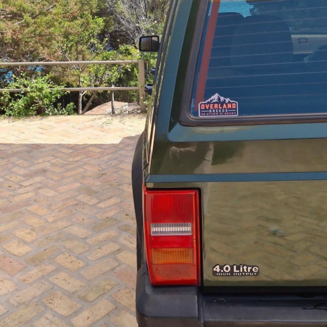 Overland Greece logo sticker