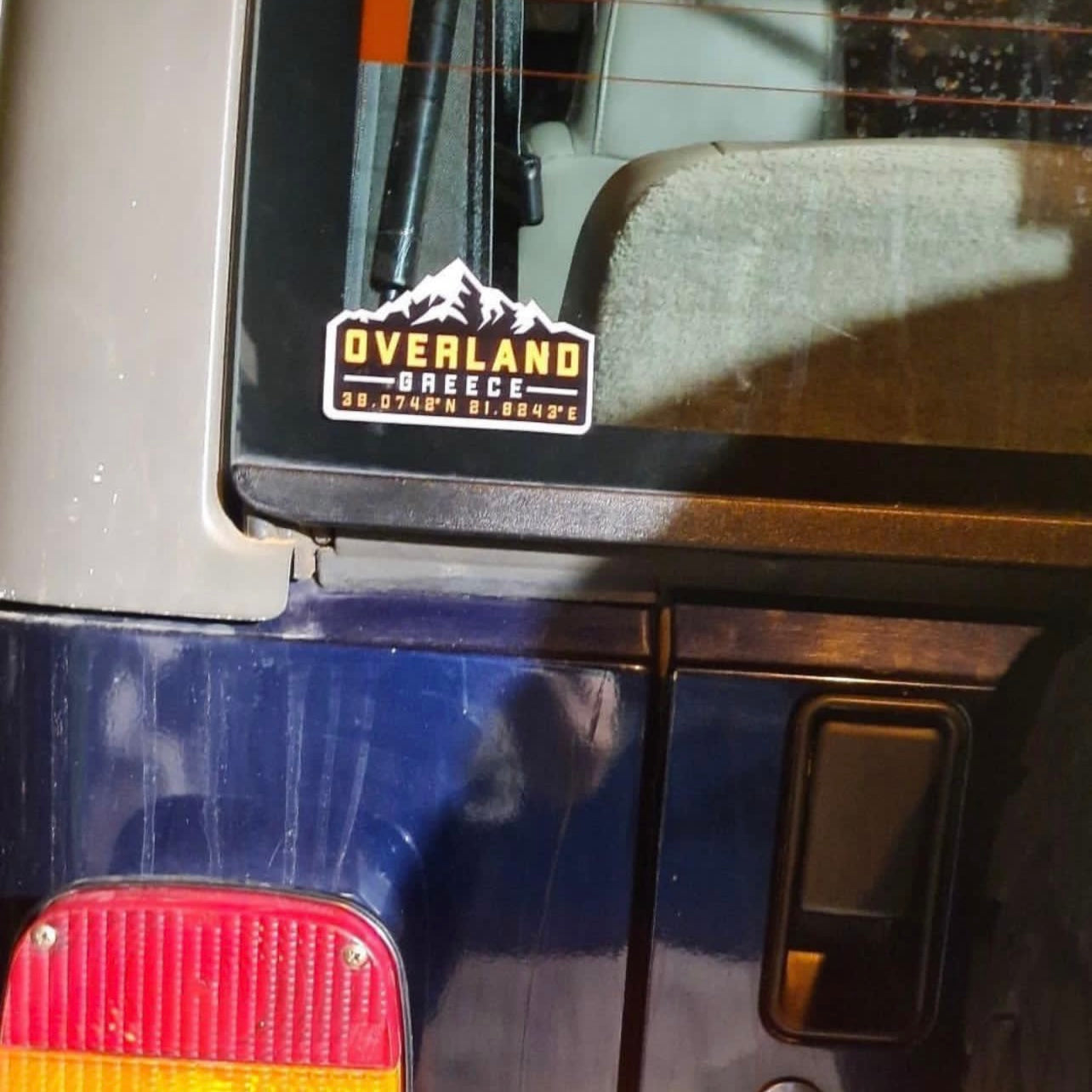 Overland Greece logo sticker