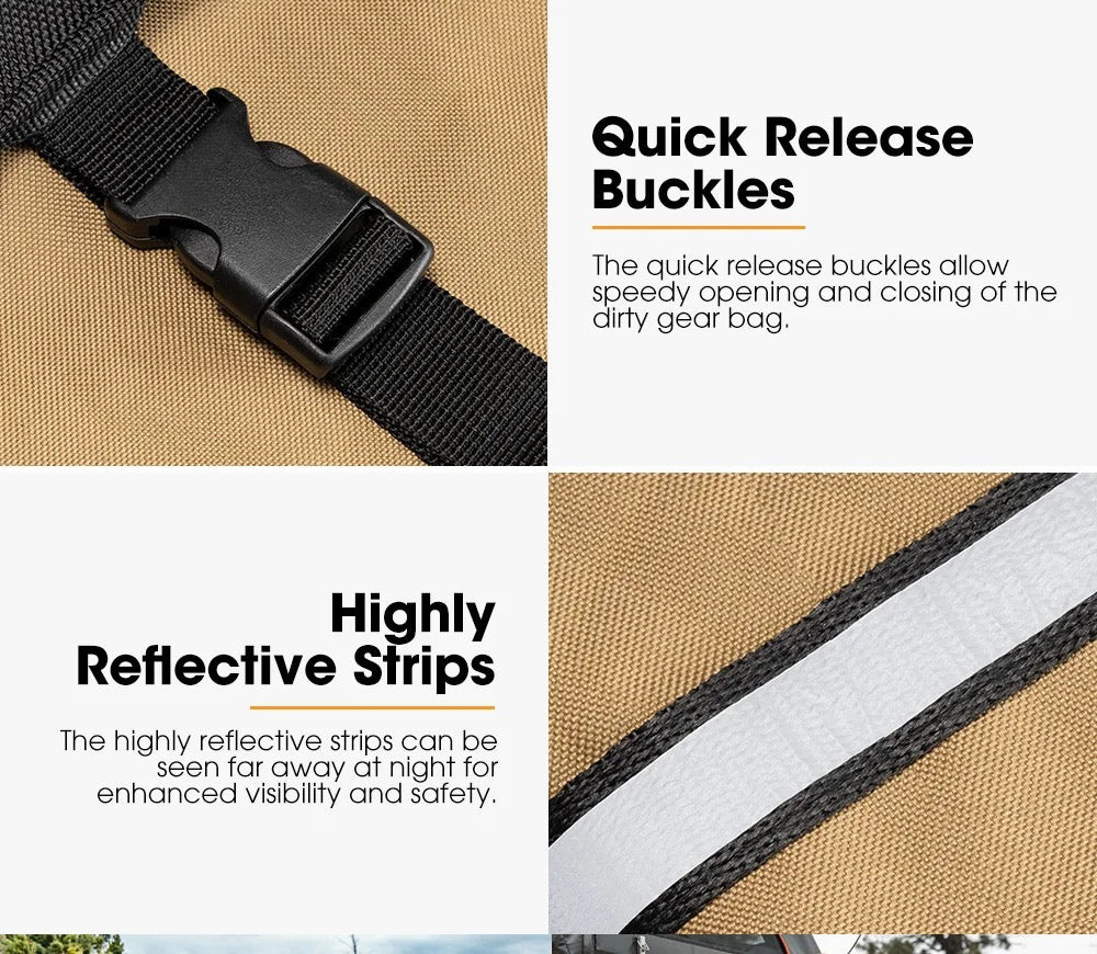 SAN HIMA Spare Wheel Rubbish Bag Dirty Gear Bag Bin Car Rear Tire Trash Bag 69L