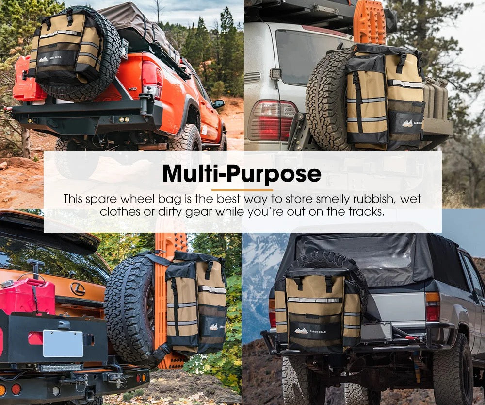 SAN HIMA Spare Wheel Rubbish Bag Dirty Gear Bag Bin Car Rear Tire Trash Bag 69L