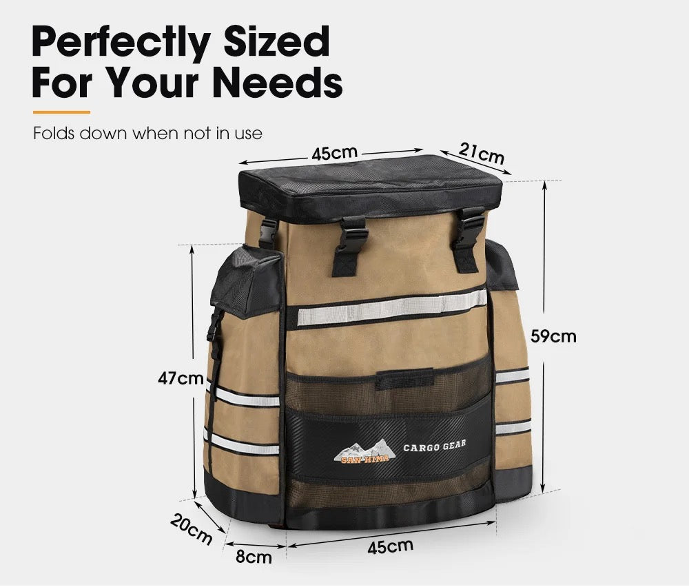 SAN HIMA Spare Wheel Rubbish Bag Dirty Gear Bag Bin Car Rear Tire Trash Bag 69L