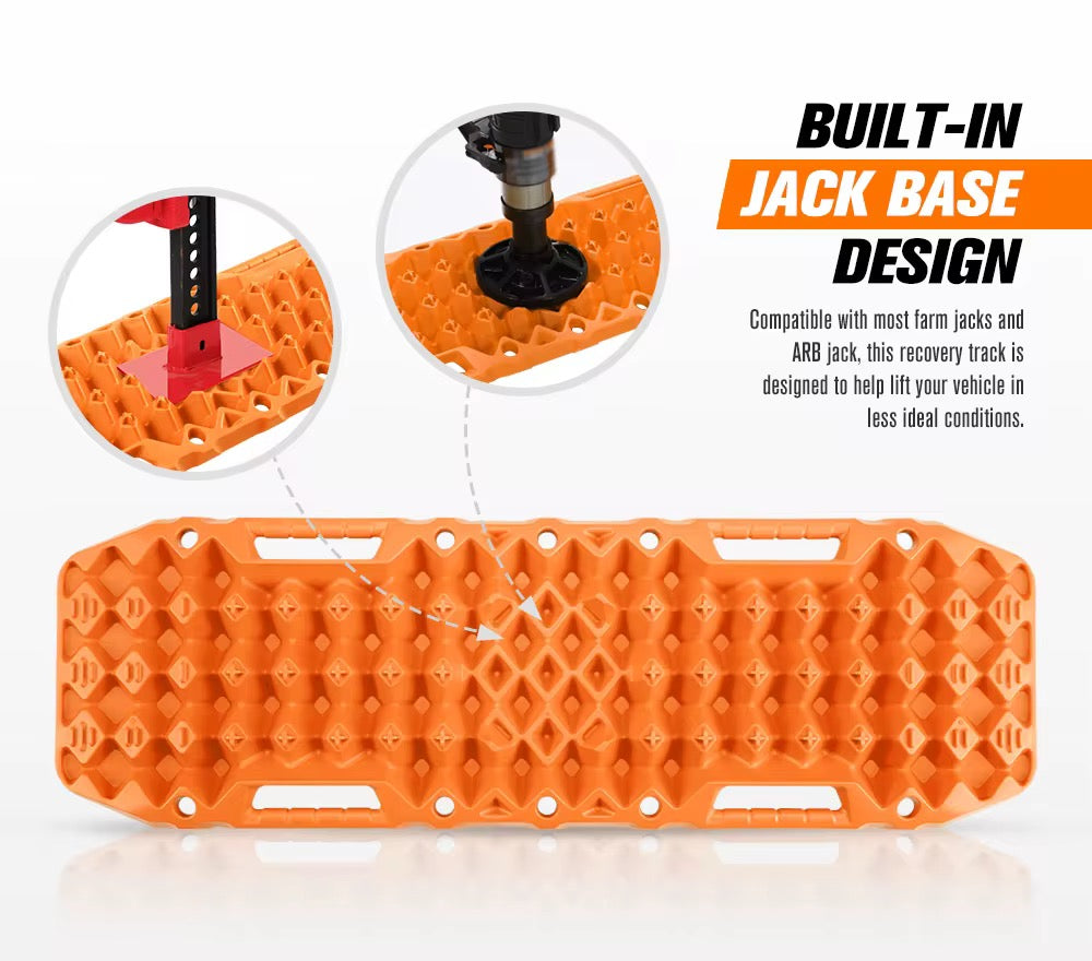 Pair Recovery Tracks Sand Track with Jack Base 10T Orange